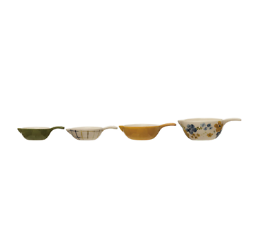 Hand-Painted Stoneware Measuring Cups- Set